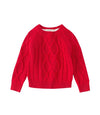Kashmere Red Cable Knit Sweater