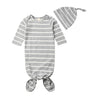 Grey Newborn Baby Swaddle Muslin Sleeping Set